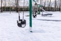 PlaygroundÃ¢â¬â¢s during winter season cover by snow, New Westminster, Vancouver Jan 2017.